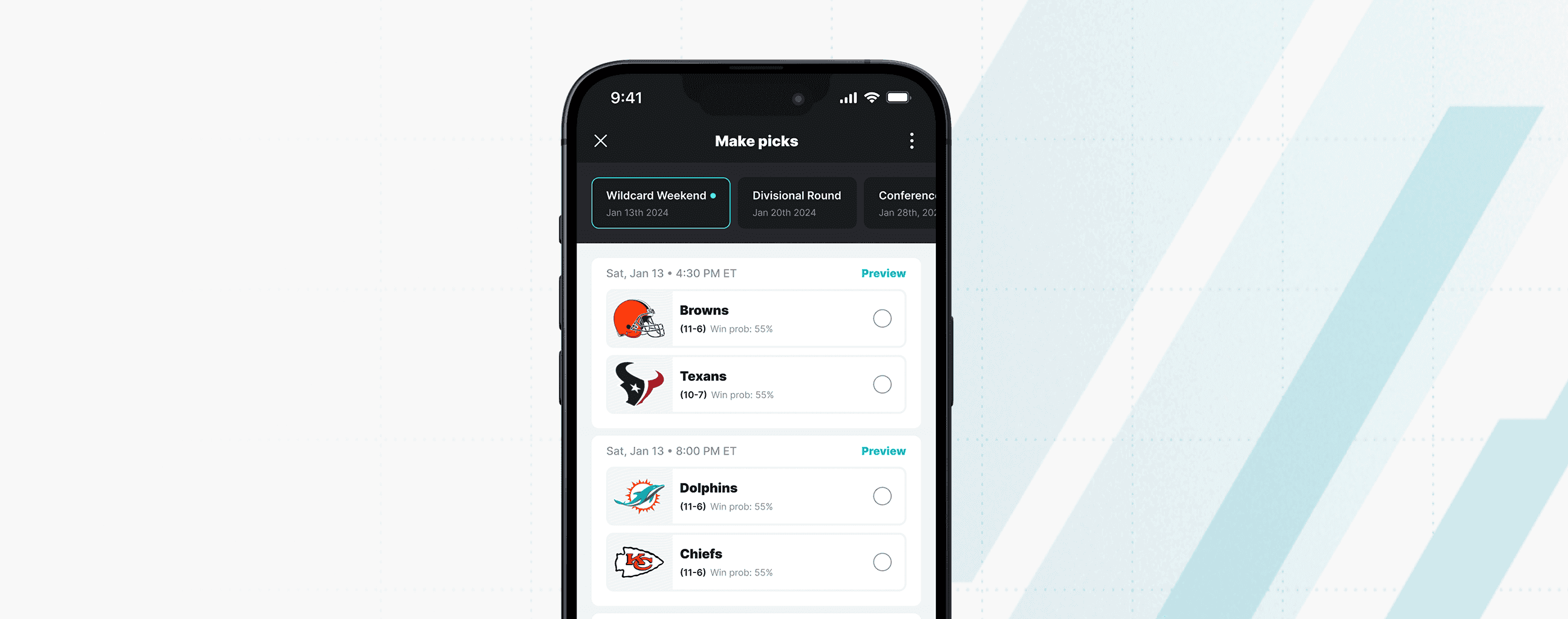 NFL Playoff Formats on Splash